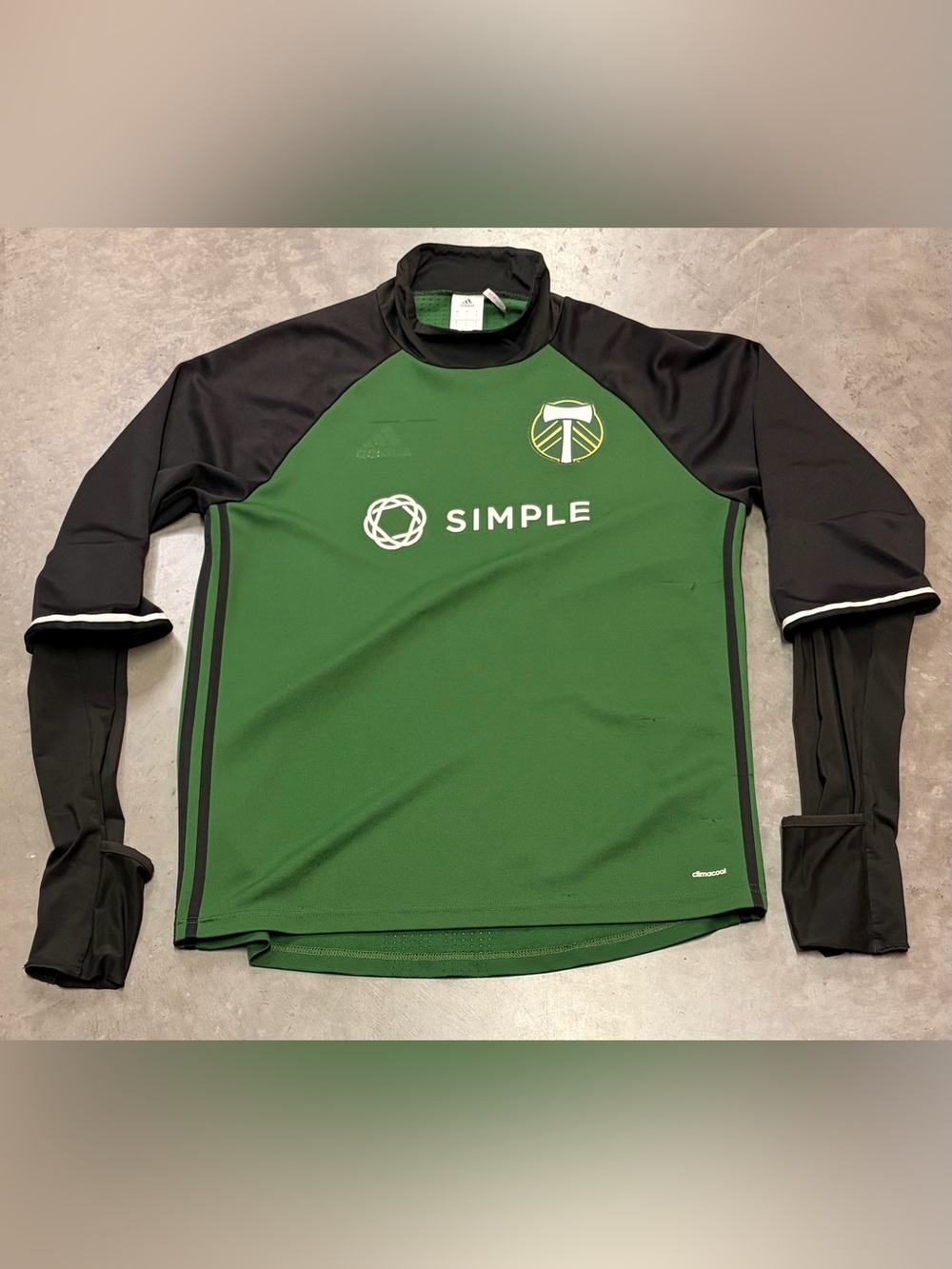 adidas Portland Timbers Large Green and Black Training Top